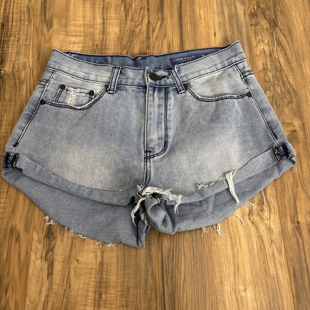 Demin Colab Saltwater & Salt Women's Shorts Size 26‎ Light Wash Blue